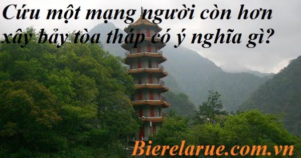 CỨU MỘT MẠNG NGƯỜI HƠN XÂY BẢY TÒA THÁP THEO GÓC NHÌN TIẾNG TRUNG